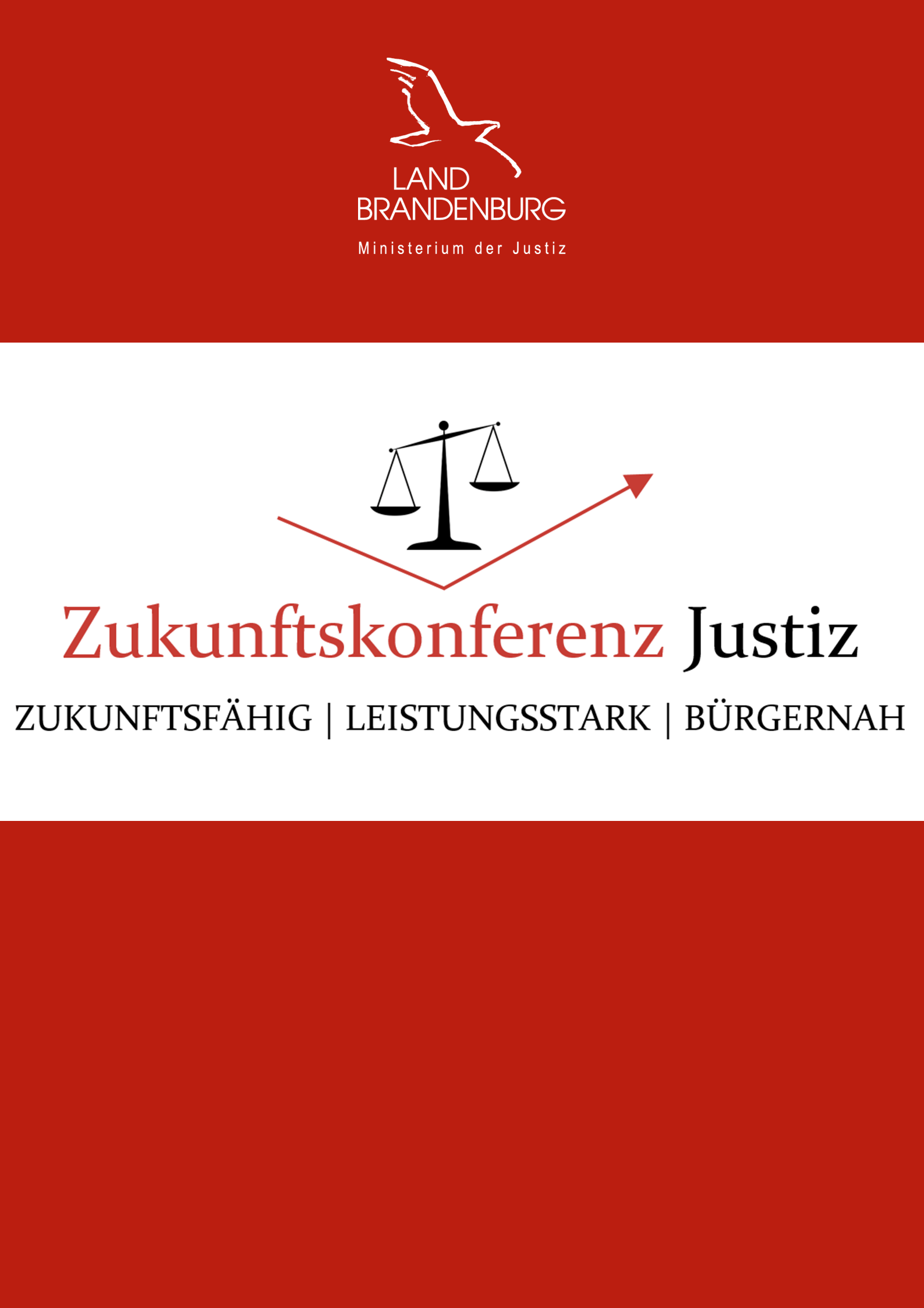 Plakat der Zukunftskonferenz Justiz