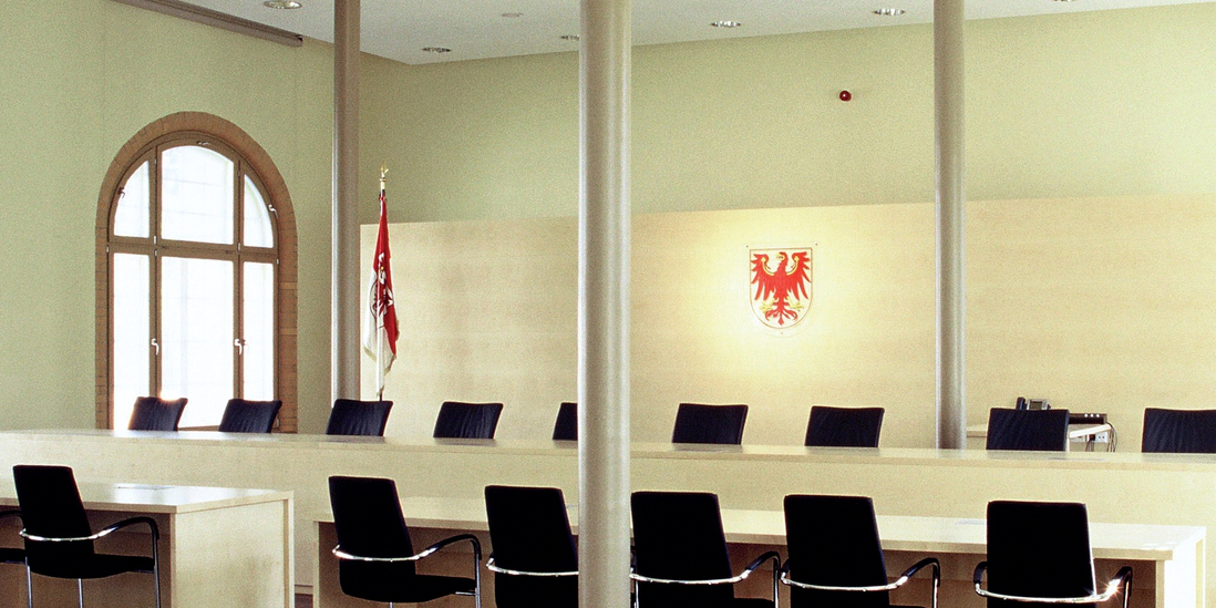 Saal im Landesverfassungsgericht